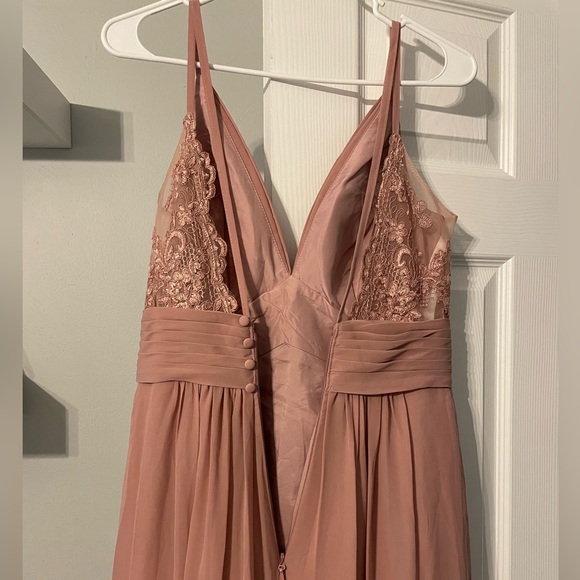 Azazie Bridesmaid dress in the color Dusty Rose - Picture 5 of 12